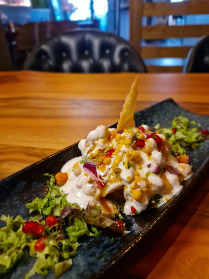 Chaat mit Papri und Kichererbsen